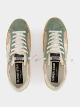 Golden Goose Super-Star Sneakers in Sand and Military Green