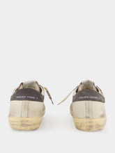 Golden Goose Lilac Grey, Dark Grey and Blue Super-Star Leather Sneakers