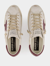 Golden Goose White and Red Superstar Sneakers