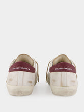 Golden Goose White and Red Superstar Sneakers