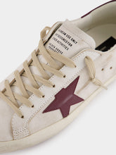 Golden Goose White and Red Superstar Sneakers