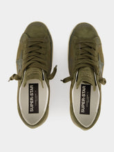 Golden Goose Olive Night Superstar Leather Sneakers with Suede Star