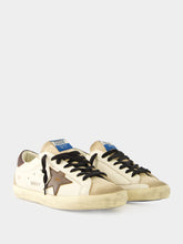 Golden Goose White Beige Brown Superstar Sneakers