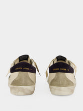Golden Goose Olive Green and Cream Super-Star Sneakers