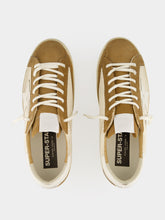 Golden Goose Cream and Brown Super-Star Crochet Sneakers
