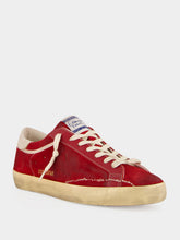 Golden Goose Red Super-Star Suede Sneakers