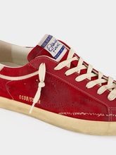 Golden Goose Red Super-Star Suede Sneakers