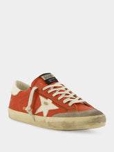 Golden Goose Orange Super Star Leather Sneakers