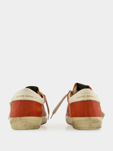 Golden Goose Orange Super Star Leather Sneakers