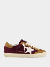 Golden Goose Bordeaux and Brown Superstar Sneakers with Leather Star
