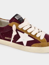 Golden Goose Bordeaux and Brown Superstar Sneakers with Leather Star
