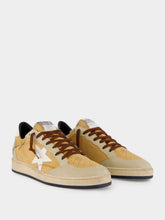 Golden Goose Sand and Milk Ball Star Leather Sneakers