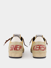 Golden Goose Sand and Milk Ball Star Leather Sneakers