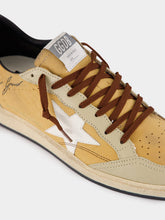 Golden Goose Sand and Milk Ball Star Leather Sneakers