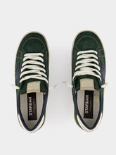 Golden Goose Green Stardan Sneakers with Blue Leather Star