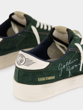 Golden Goose Green Stardan Sneakers with Blue Leather Star
