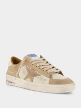 Golden Goose Marble and Off-White Stardan Nabuk Sneakers