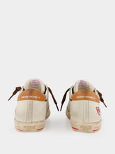 Golden Goose Beige and Brown Super-Star Leather Sneakers