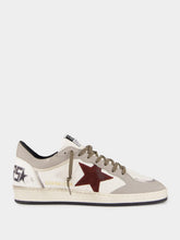 Golden Goose White, Dove and Bordeaux Ball Star Leather Sneakers