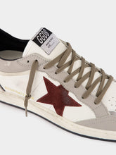 Golden Goose White, Dove and Bordeaux Ball Star Leather Sneakers