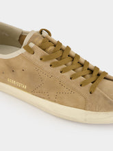 Golden Goose Tabacco and Cream Super-Star Suede Sneakers