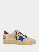 Golden Goose Bluette and Dark Burgundy Ball Star Sneakers
