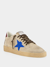 Golden Goose Bluette and Dark Burgundy Ball Star Sneakers