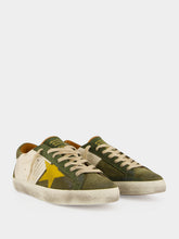 Golden Goose Olive Green Super-Star Suede Sneakers