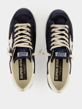 Golden Goose Dark Blue Super-Star Leather Sneakers