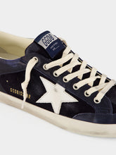 Golden Goose Dark Blue Super-Star Leather Sneakers