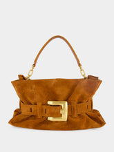 Balmain Brown Anthem Medium Suede Leather Bag