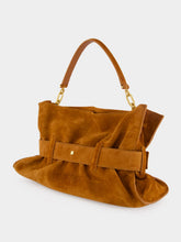 Balmain Brown Anthem Medium Suede Leather Bag