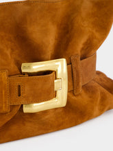 Balmain Brown Anthem Medium Suede Leather Bag