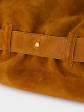 Balmain Brown Anthem Medium Suede Leather Bag