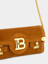 Balmain B-Buzz 23 Suede Leather Pouch in Brown