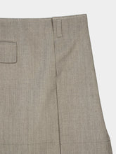 Marni Taupe Grey Wool Midi Skirt