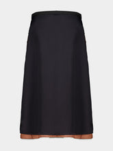 Marni Black Shaggy Camouflage Georgette Midi Skirt
