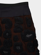 Marni Black Shaggy Camouflage Georgette Midi Skirt