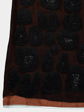 Marni Black Shaggy Camouflage Georgette Midi Skirt