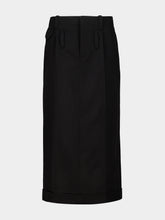 Marni Black Virgin Wool Midi Skirt