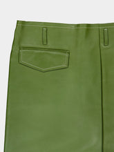 Marni North Sea Green Bonded Nappa Leather Midi Skirt
