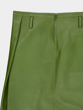 Marni North Sea Green Bonded Nappa Leather Midi Skirt