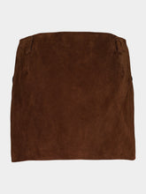 Marni Sudan Brown Crust Leather Mini Skirt