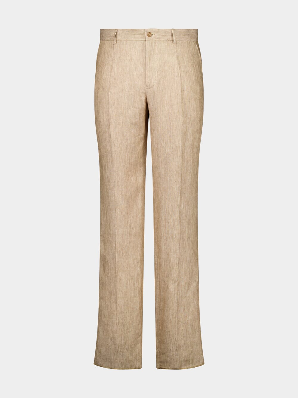 Beige Classic Linen Pants