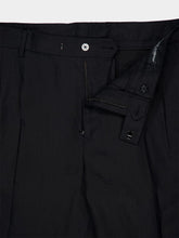 Dolce & Gabbana Black Classic Linen Straight-Fit Trousers