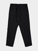 Dolce & Gabbana Black Classic Linen Straight-Fit Trousers
