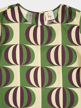 Paula Gray Modernchess Printed Silk Twill A-Line Dress