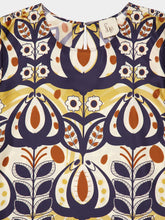 Paula Gray Wonderland Printed Silk Twill A-Line Dress