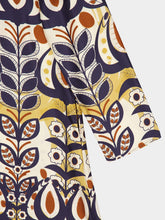 Paula Gray Wonderland Printed Silk Twill A-Line Dress
