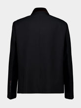 Black Virgin Wool Tropical Jacket